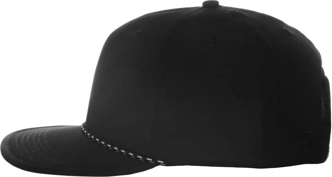 OC Sports OC 504 Packable Flat Visor With Cord Cap - Black - Black / 6 7/8’’ - 7 1/2’’