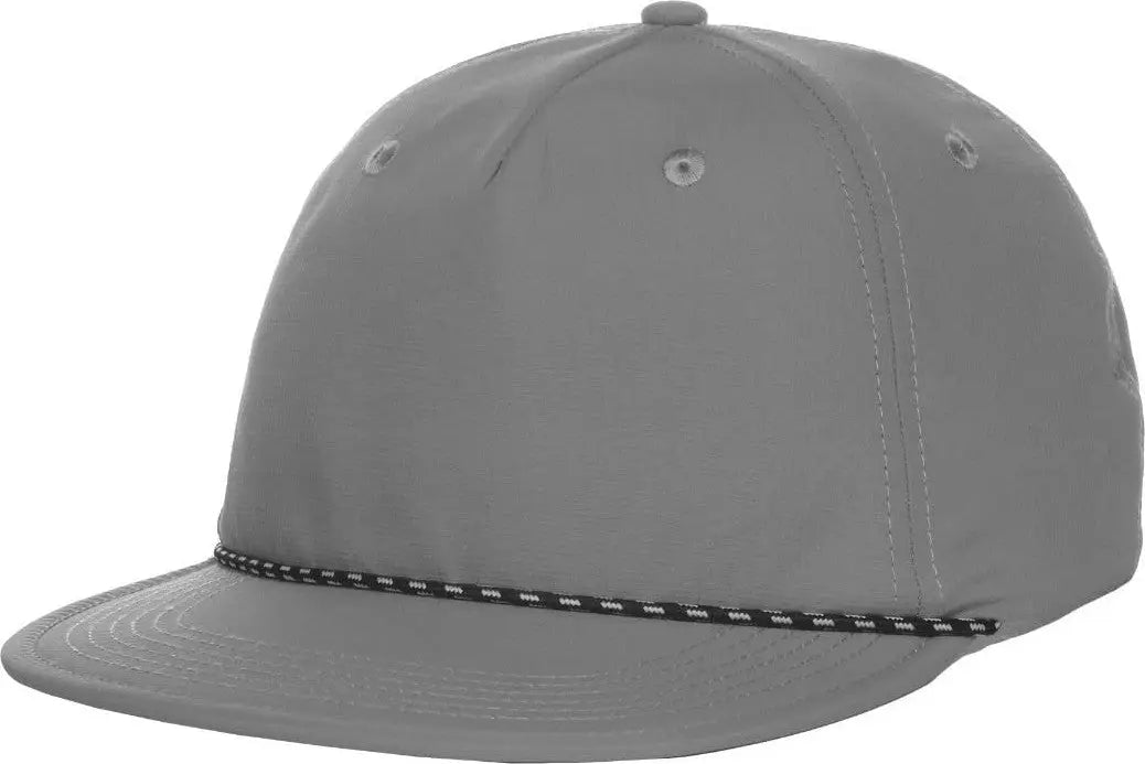 OC Sports OC 504 Packable Flat Visor With Cord Cap - Gray - Gray / 6 7/8’’ - 7 1/2’’