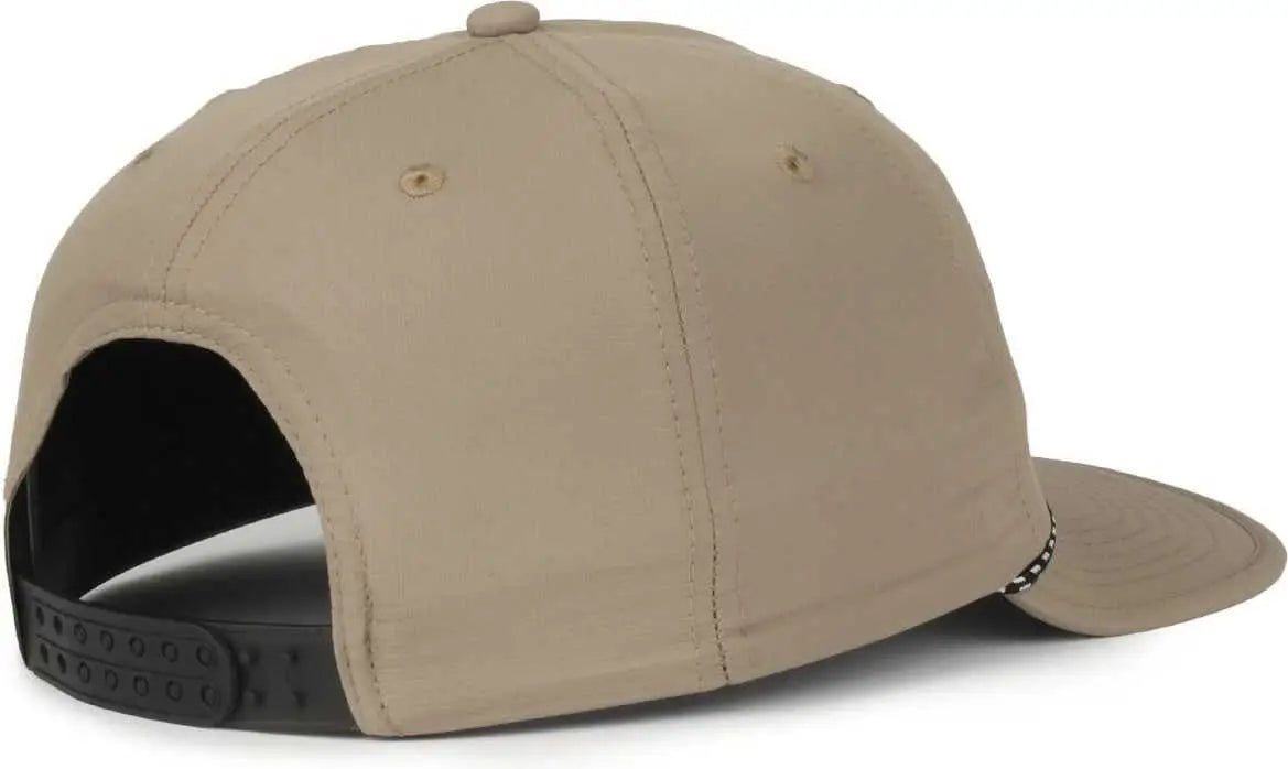 OC Sports OC 504 Packable Flat Visor With Cord Cap - Khaki - Khaki / OSFM