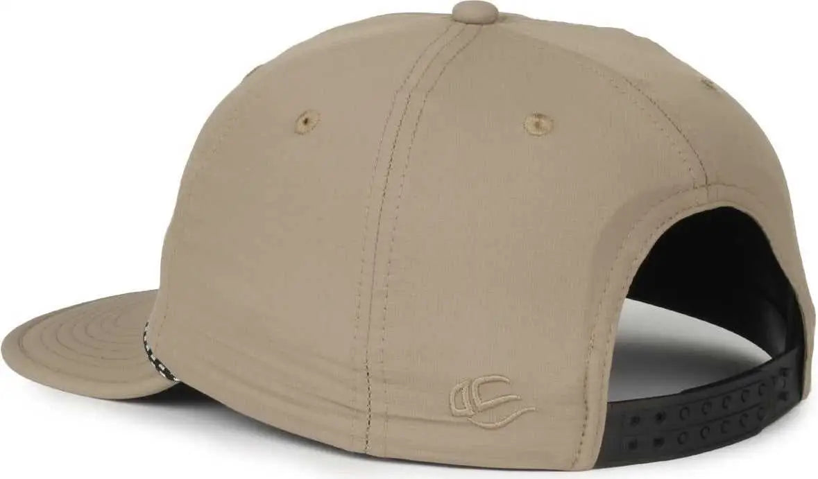 OC Sports OC 504 Packable Flat Visor With Cord Cap - Khaki - Khaki / OSFM