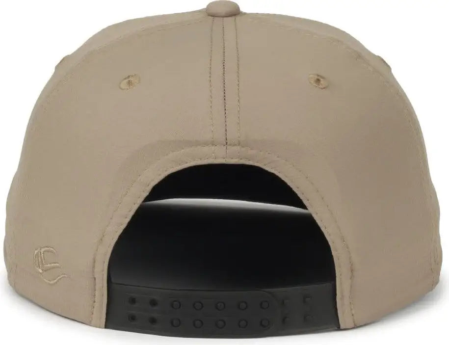 OC Sports OC 504 Packable Flat Visor With Cord Cap - Khaki - Khaki / OSFM