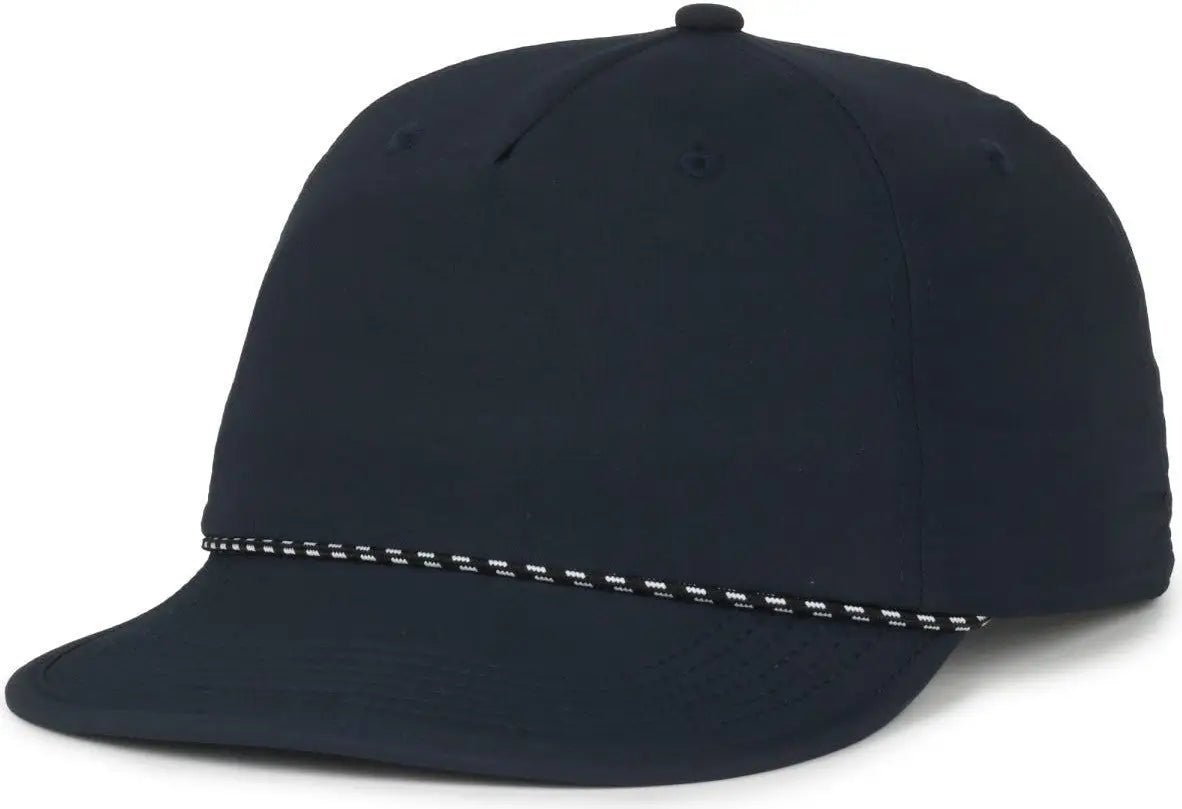 OC Sports OC 504 Packable Flat Visor With Cord Cap - Navy - Navy / OSFM