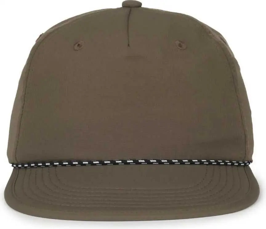 OC Sports OC 504 Packable Flat Visor With Cord Cap - Olive - Olive / OSFM