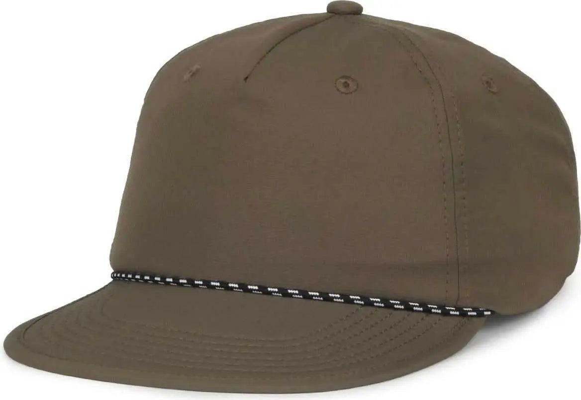 OC Sports OC 504 Packable Flat Visor With Cord Cap - Olive - Olive / OSFM