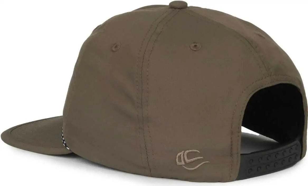 OC Sports OC 504 Packable Flat Visor With Cord Cap - Olive - Olive / OSFM