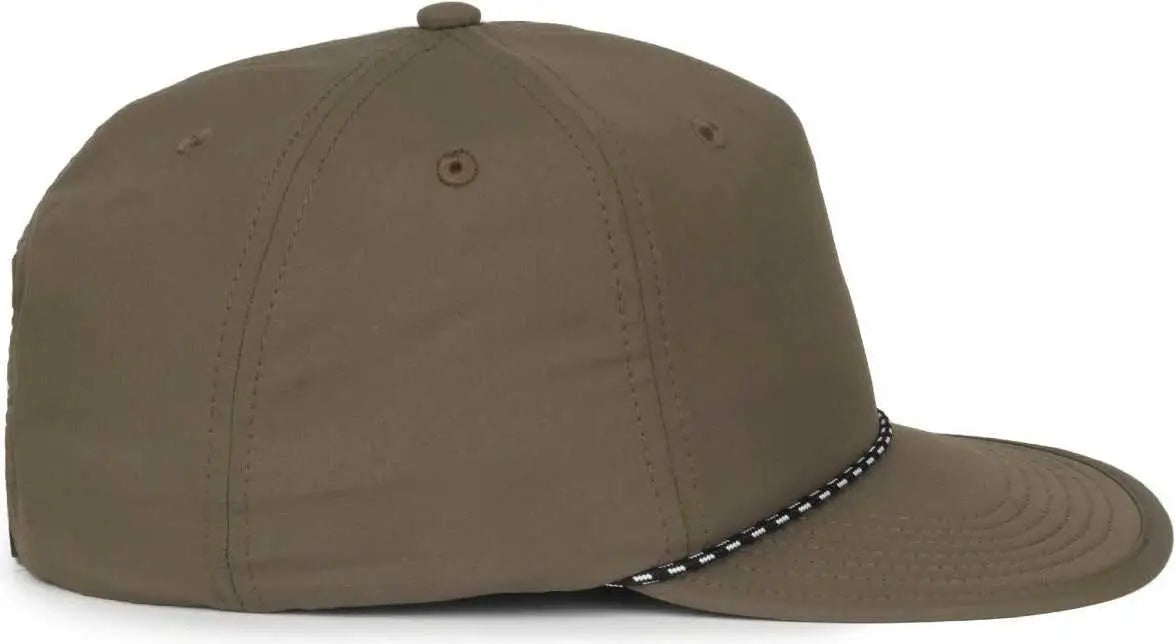 OC Sports OC 504 Packable Flat Visor With Cord Cap - Olive - Olive / OSFM