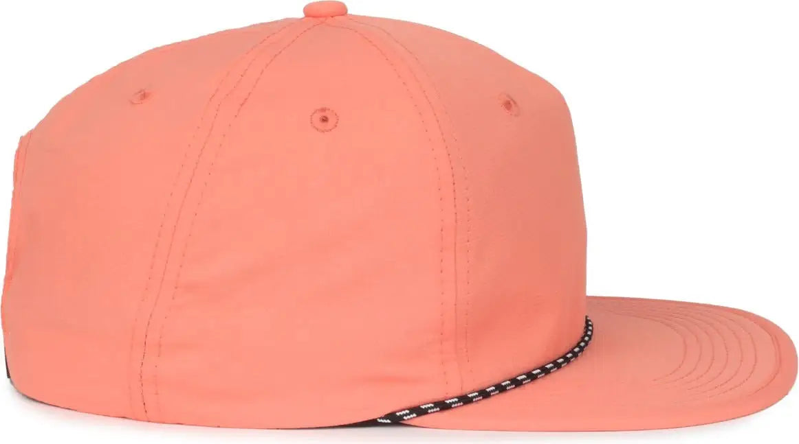 OC Sports OC 504 Packable Flat Visor With Cord Cap - Salmon - Salmon / OSFM