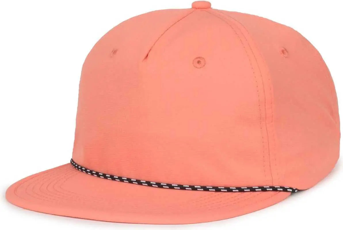 OC Sports OC 504 Packable Flat Visor With Cord Cap - Salmon - Salmon / OSFM