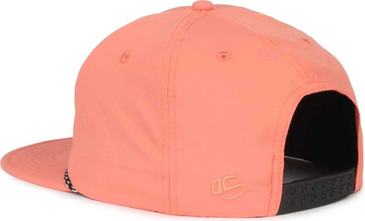 OC Sports OC 504 Packable Flat Visor With Cord Cap - Salmon - Salmon / OSFM