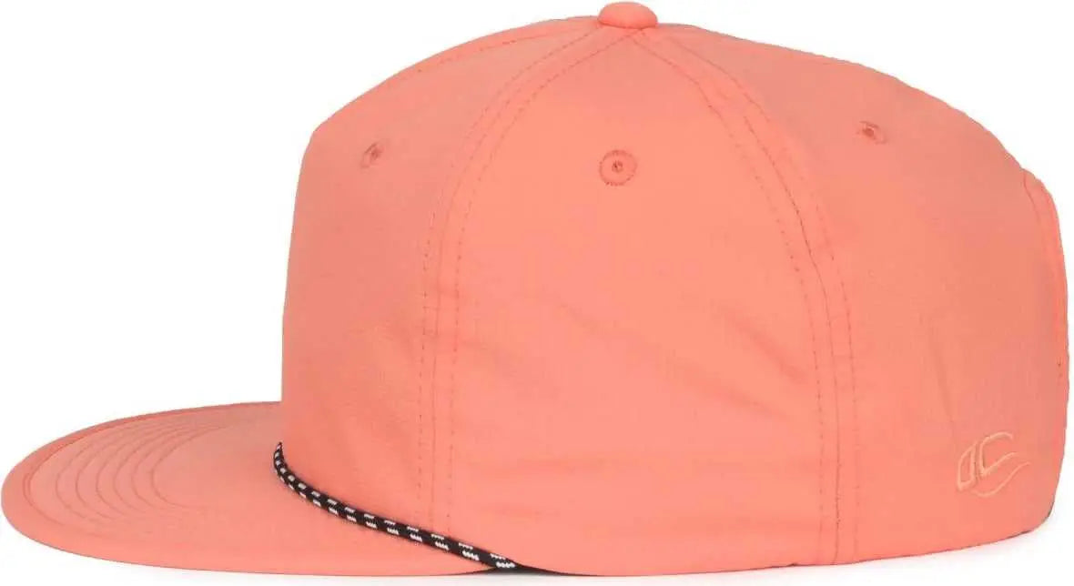 OC Sports OC 504 Packable Flat Visor With Cord Cap - Salmon - Salmon / OSFM