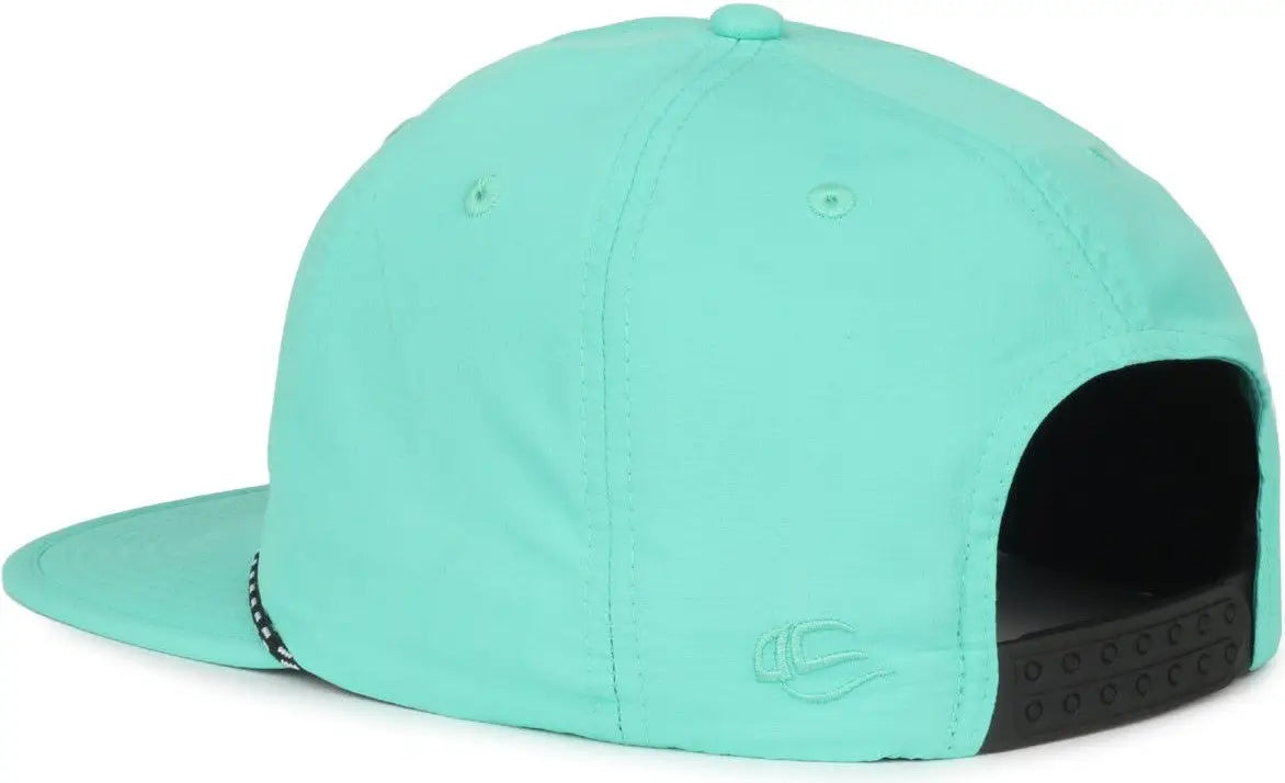 OC Sports OC 504 Packable Flat Visor With Cord Cap - Sea Foam - Foam / OSFM