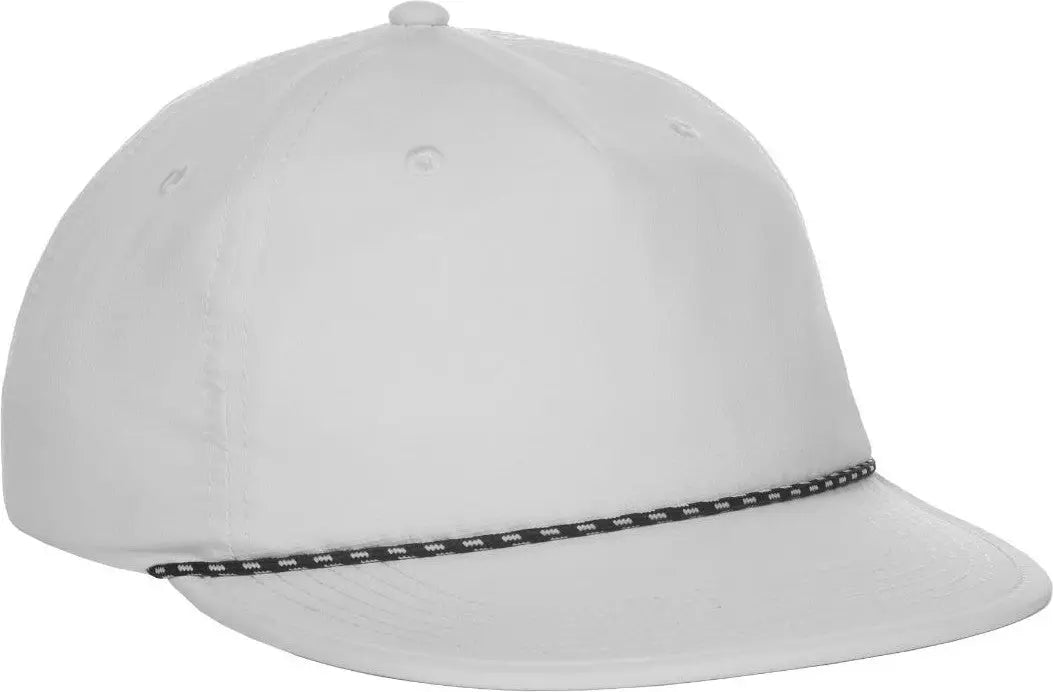 OC Sports OC 504 Packable Flat Visor With Cord Cap - White - White / 6 7/8’’ - 7 1/2’’