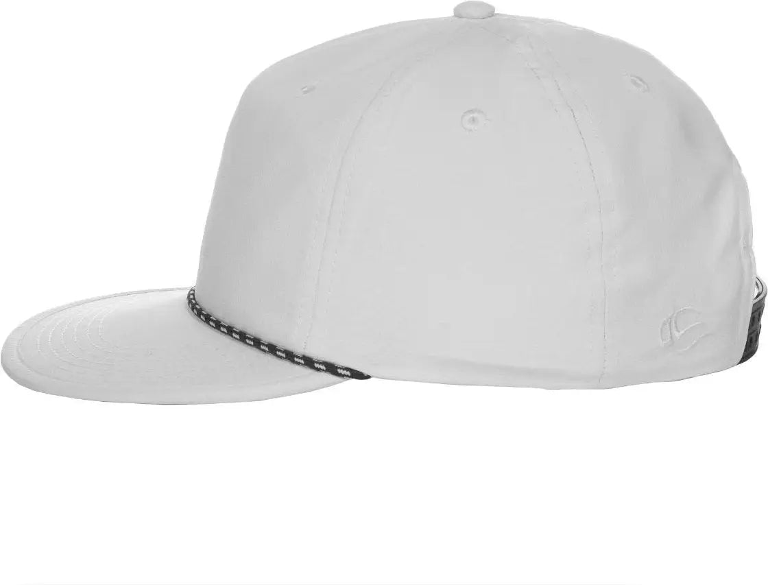 OC Sports OC 504 Packable Flat Visor With Cord Cap - White - White / 6 7/8’’ - 7 1/2’’