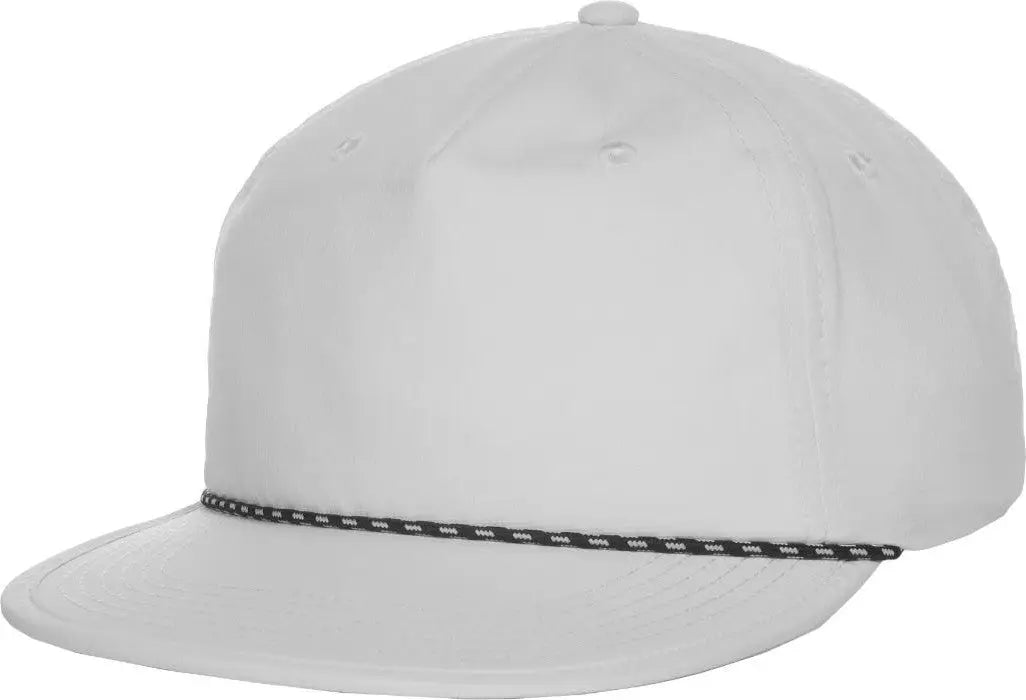 OC Sports OC 504 Packable Flat Visor With Cord Cap - White - White / 6 7/8’’ - 7 1/2’’