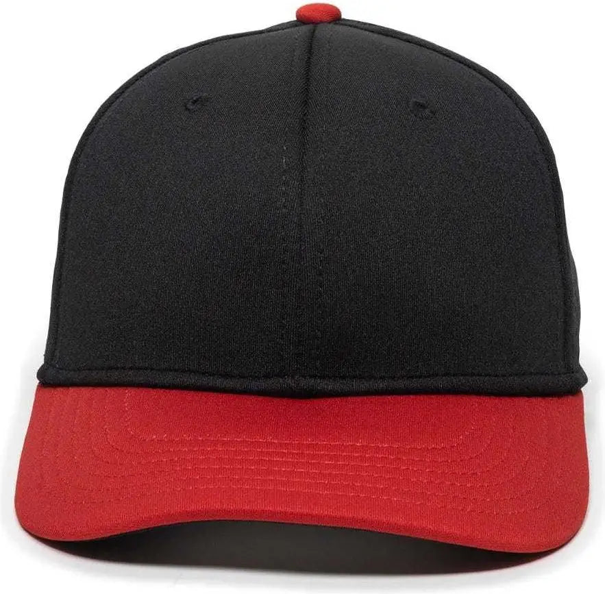 OC Sports AIR25 Flexible Fitting Cap - Black Red