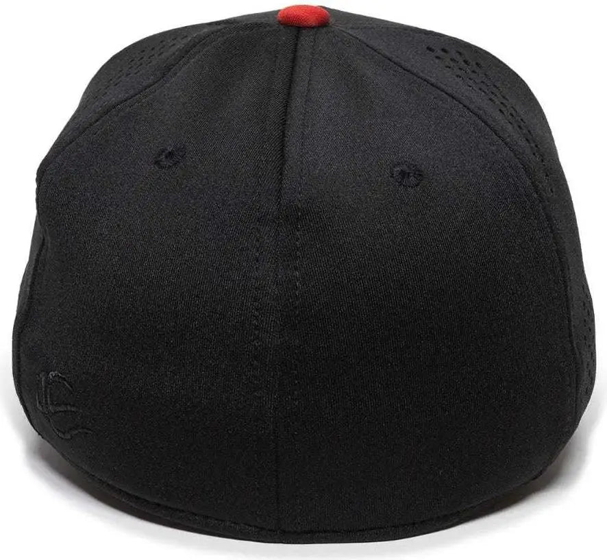 OC Sports AIR25 Flexible Fitting Cap - Black Red