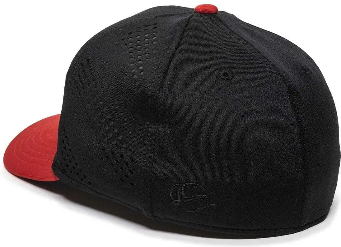 OC Sports AIR25 Flexible Fitting Cap - Black Red