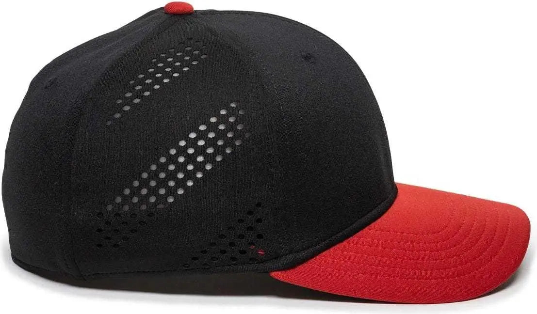 OC Sports AIR25 Flexible Fitting Cap - Black Red