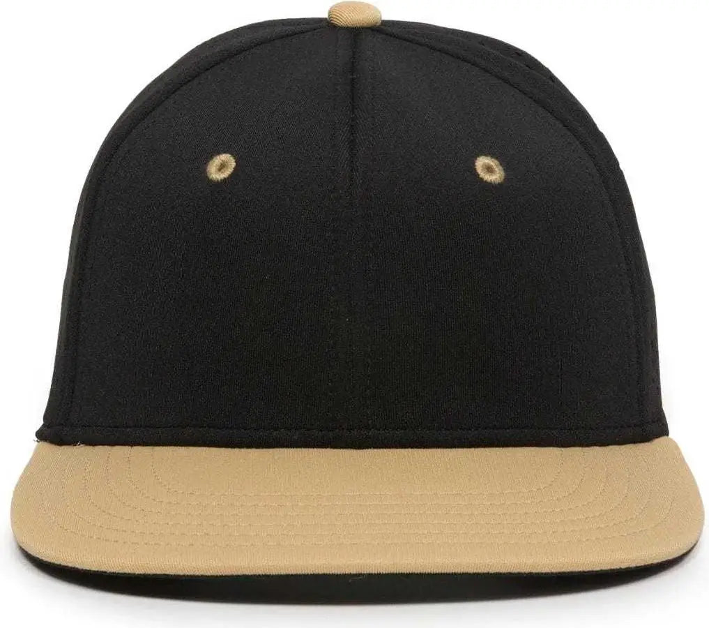 OC Sports AIR25 Flexible Fitting Cap - Black Vegas Gold