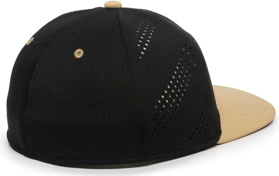 OC Sports AIR25 Flexible Fitting Cap - Black Vegas Gold