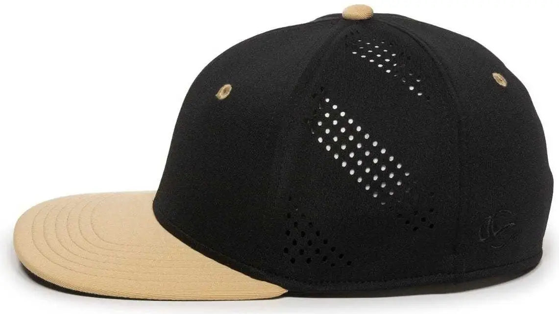 OC Sports AIR25 Flexible Fitting Cap - Black Vegas Gold