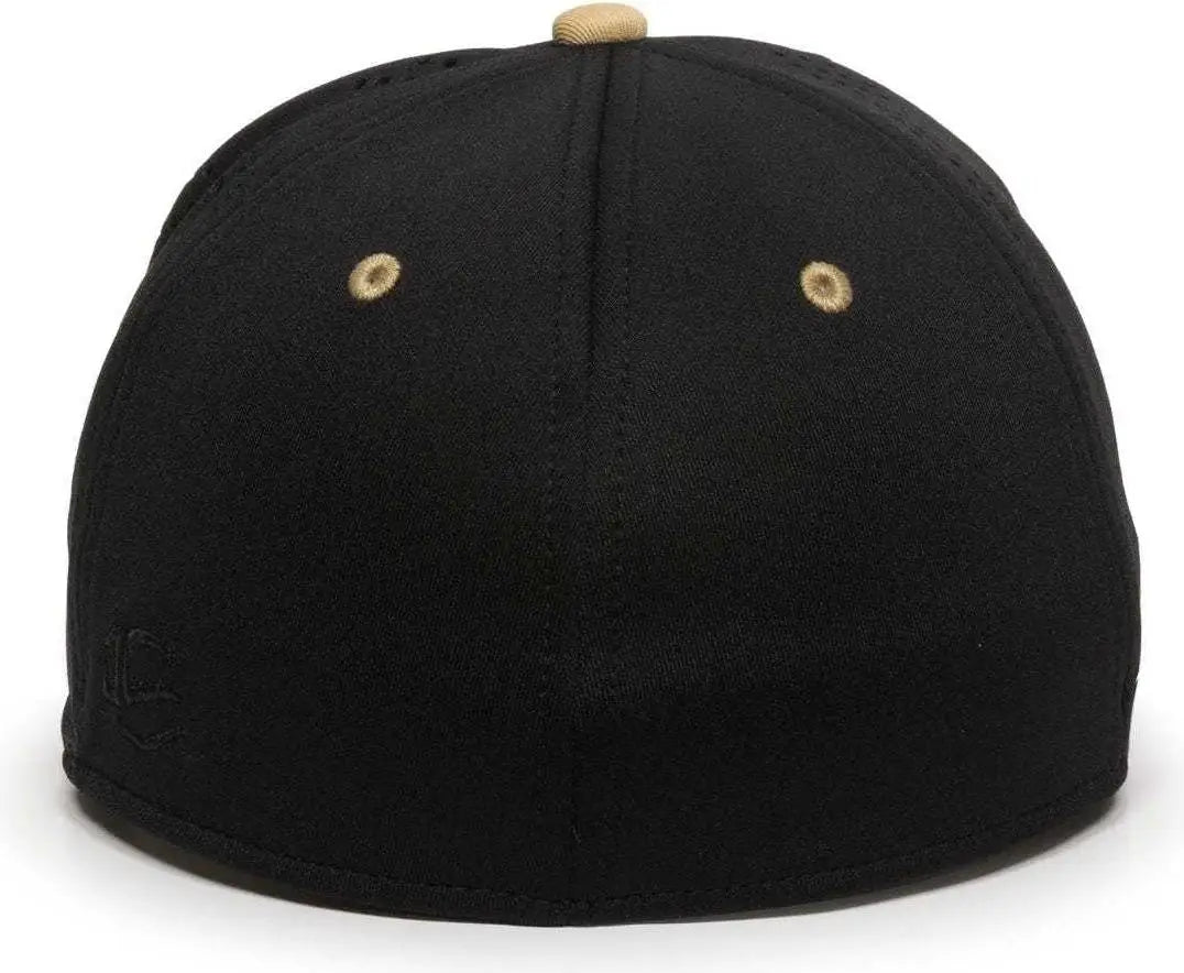 OC Sports AIR25 Flexible Fitting Cap - Black Vegas Gold