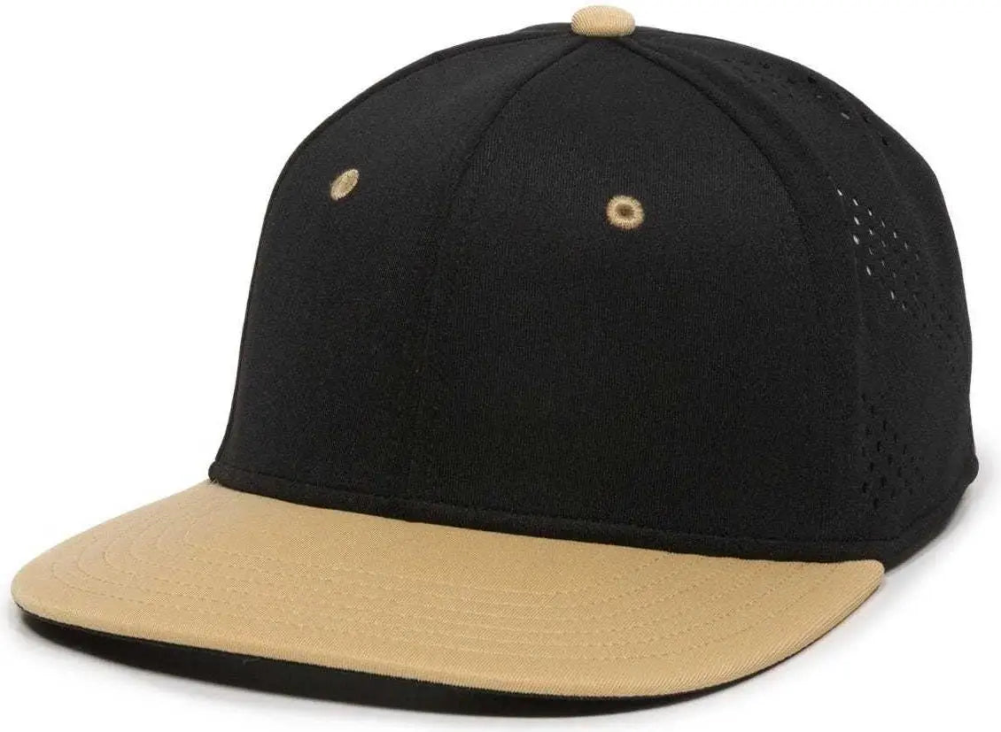 OC Sports AIR25 Flexible Fitting Cap - Black Vegas Gold