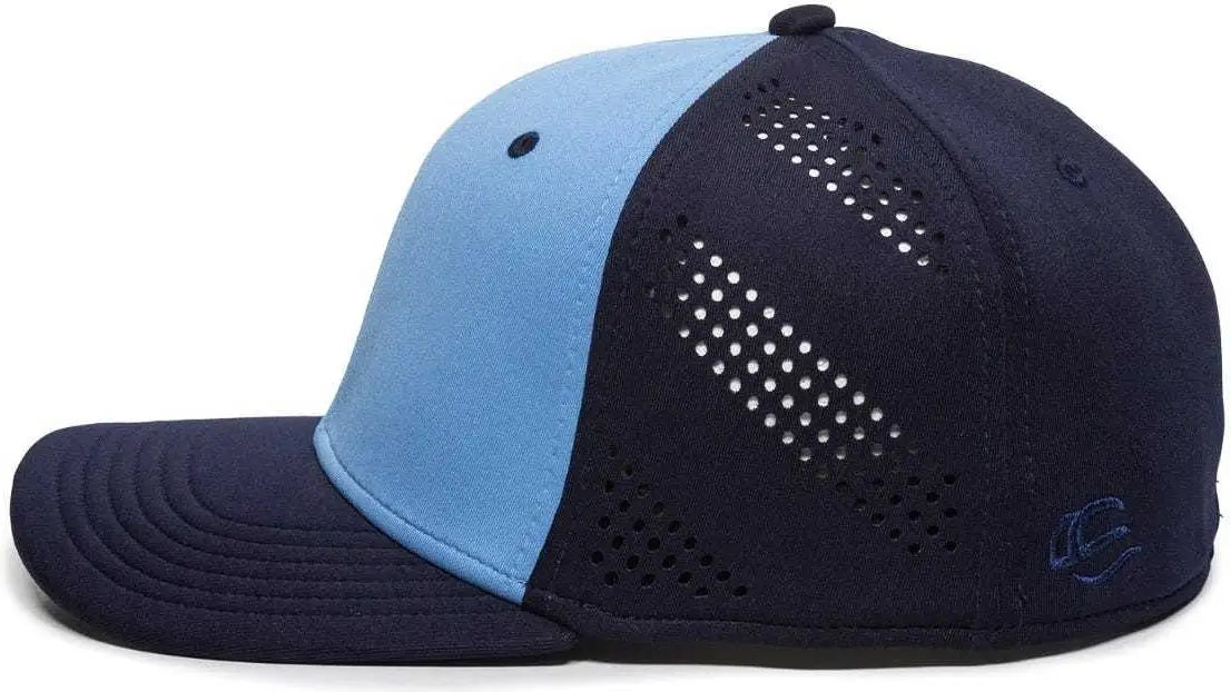 OC Sports AIR25 Flexible Fitting Cap - Columbia Blue Navy Navy