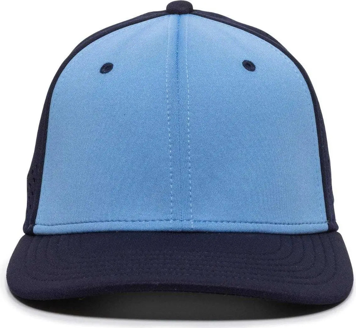 OC Sports AIR25 Flexible Fitting Cap - Columbia Blue Navy Navy