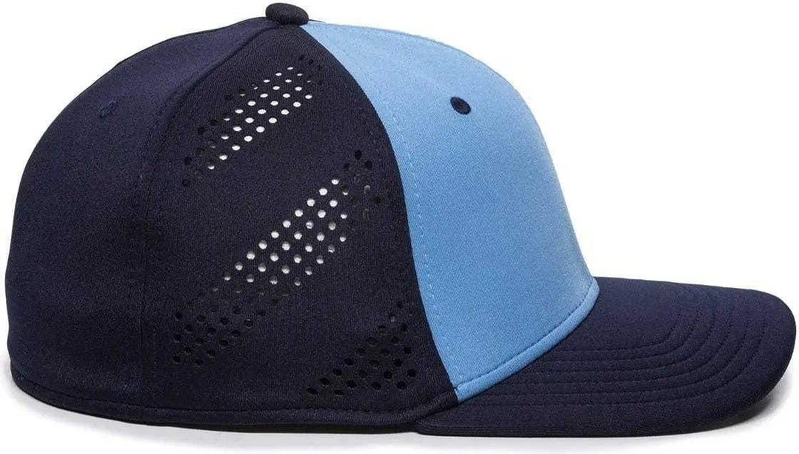 OC Sports AIR25 Flexible Fitting Cap - Columbia Blue Navy Navy