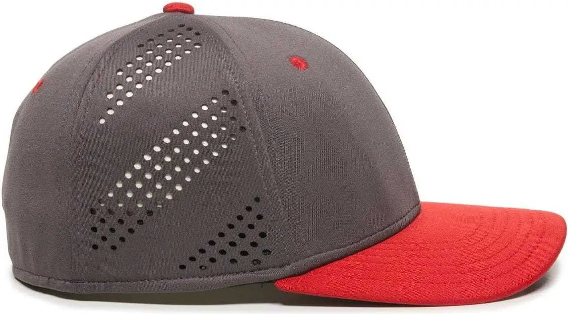 OC Sports AIR25 Flexible Fitting Cap - Graphite Red