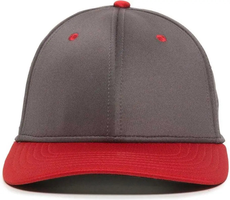 OC Sports AIR25 Flexible Fitting Cap - Graphite Red