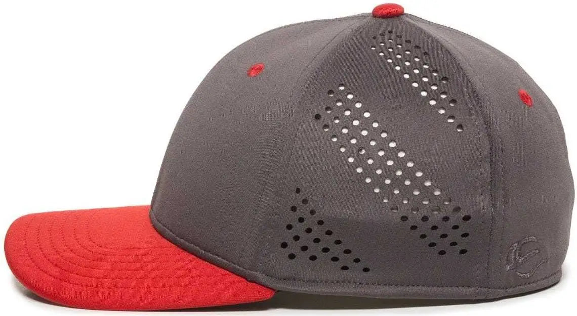 OC Sports AIR25 Flexible Fitting Cap - Graphite Red