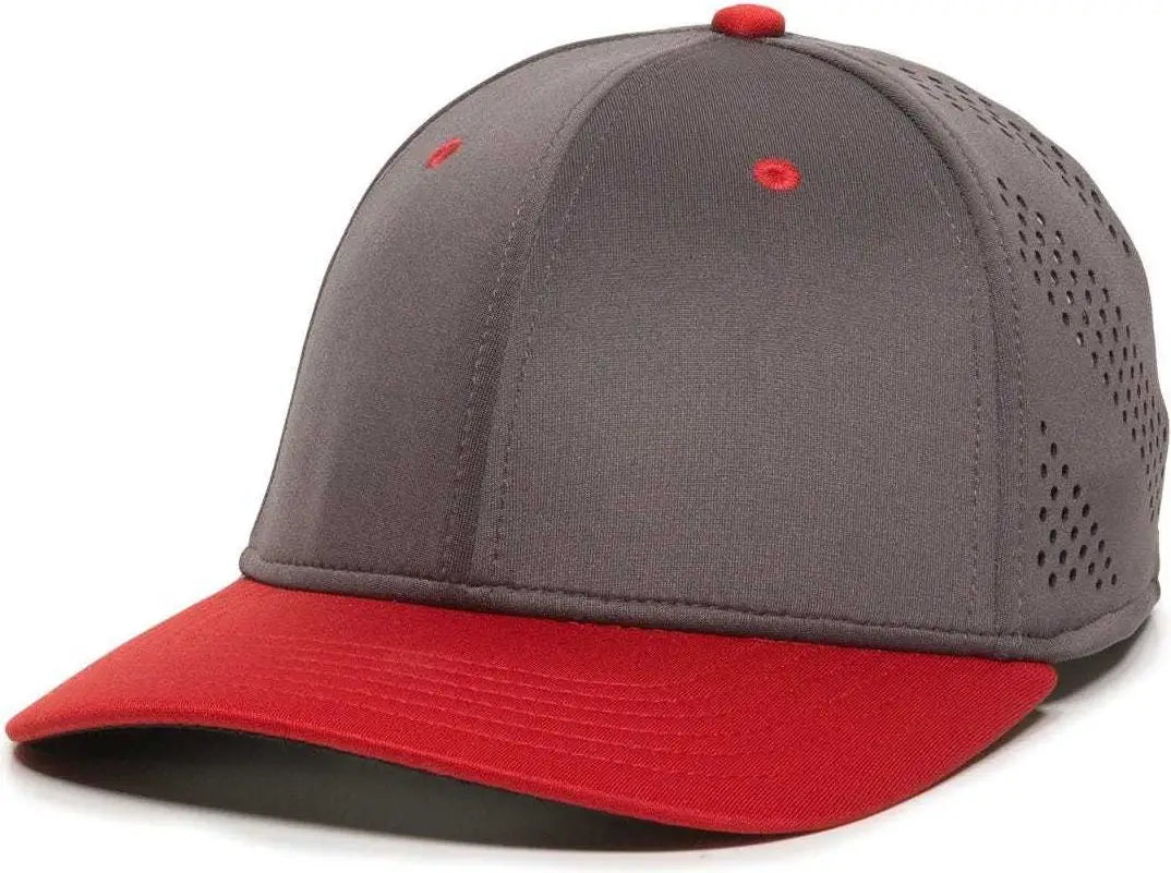 OC Sports AIR25 Flexible Fitting Cap - Graphite Red