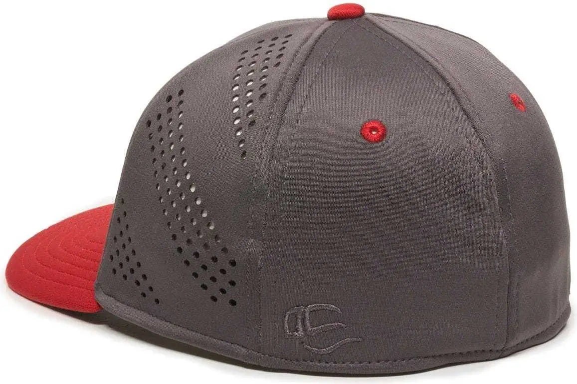 OC Sports AIR25 Flexible Fitting Cap - Graphite Red