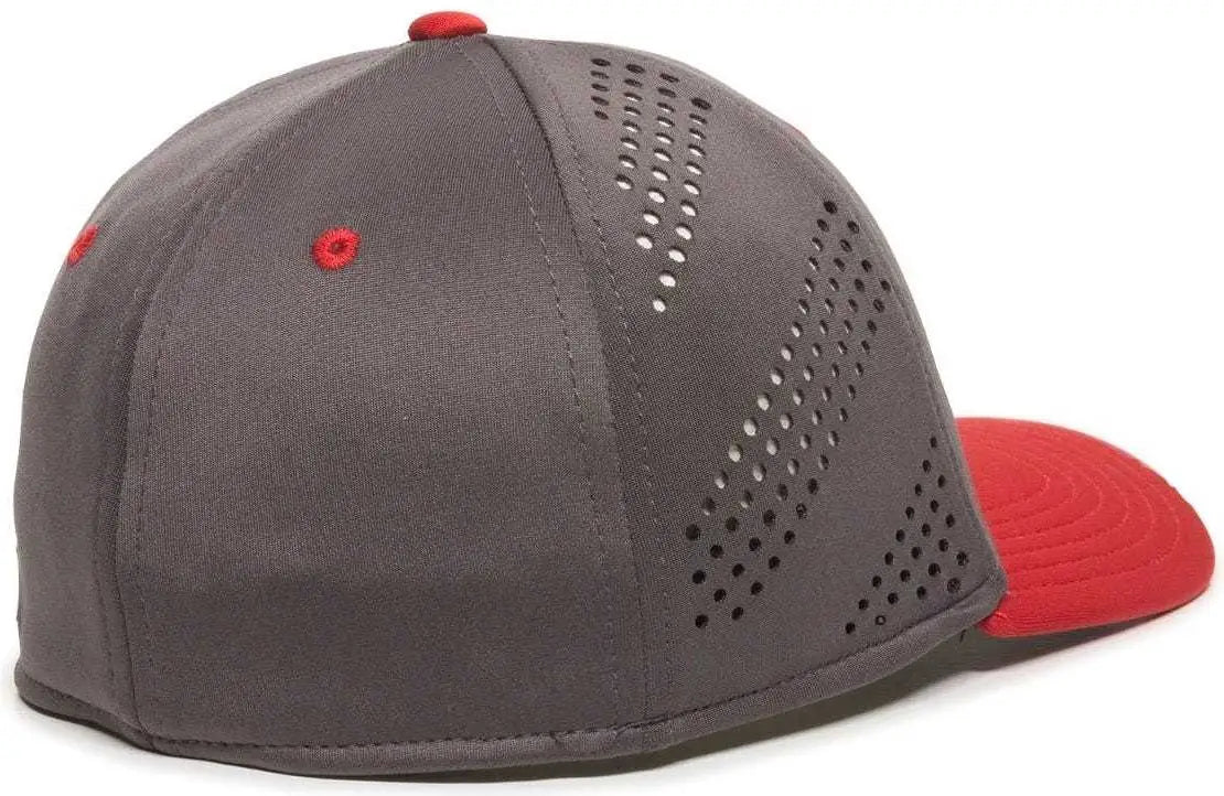 OC Sports AIR25 Flexible Fitting Cap - Graphite Red