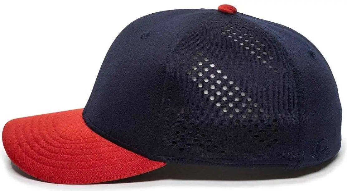 OC Sports AIR25 Flexible Fitting Cap - Navy Red