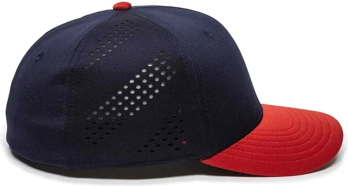 OC Sports AIR25 Flexible Fitting Cap - Navy Red