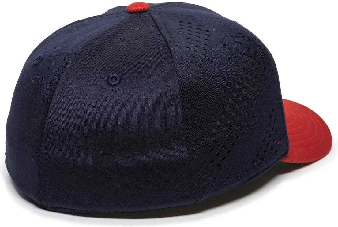 OC Sports AIR25 Flexible Fitting Cap - Navy Red