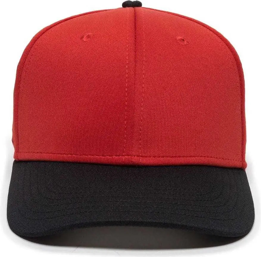OC Sports AIR25 Flexible Fitting Cap - Red Black