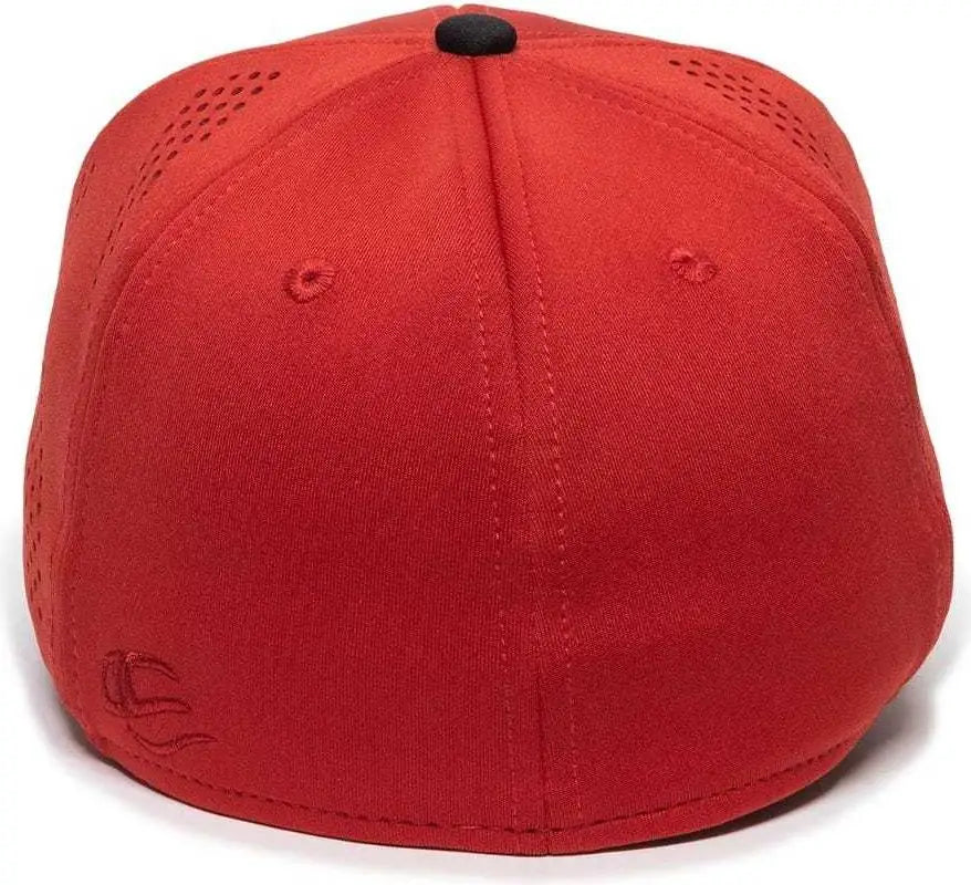 OC Sports AIR25 Flexible Fitting Cap - Red Black