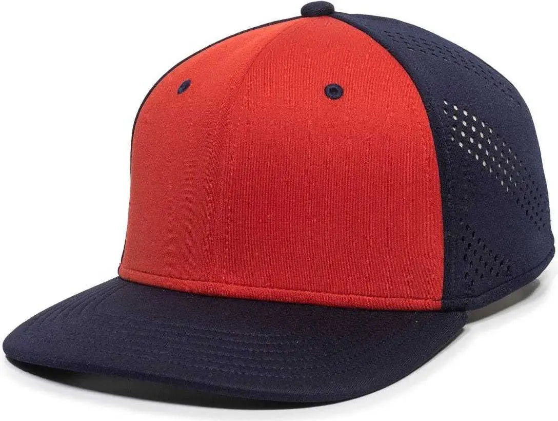 OC Sports AIR25 Flexible Fitting Cap - Red Navy