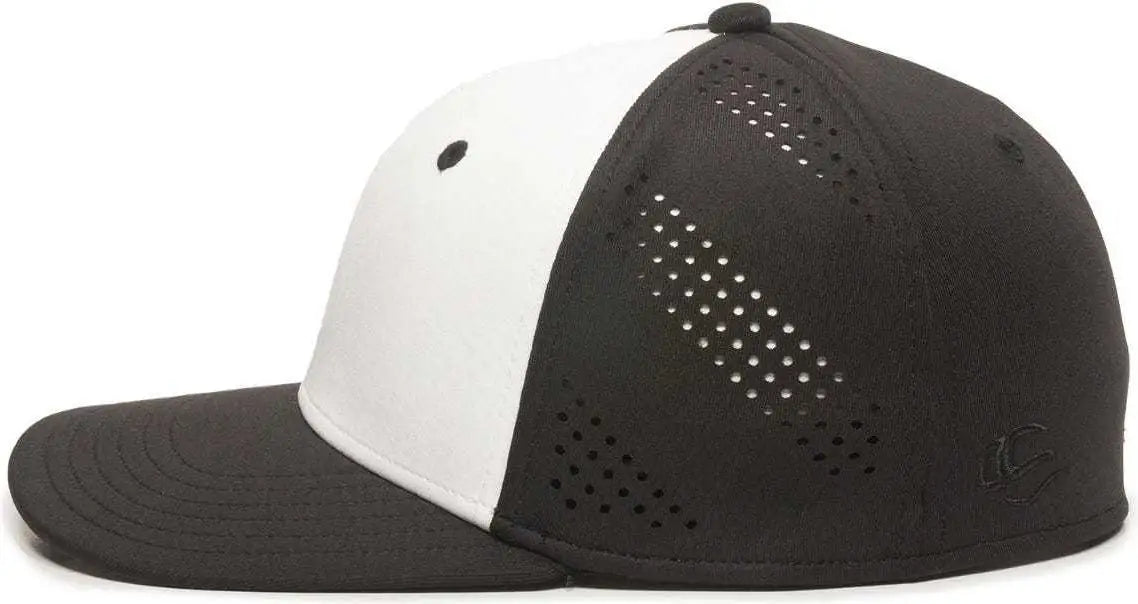OC Sports AIR25 Flexible Fitting Cap - White Black Black