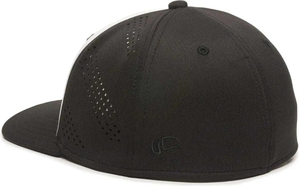 OC Sports AIR25 Flexible Fitting Cap - White Black Black