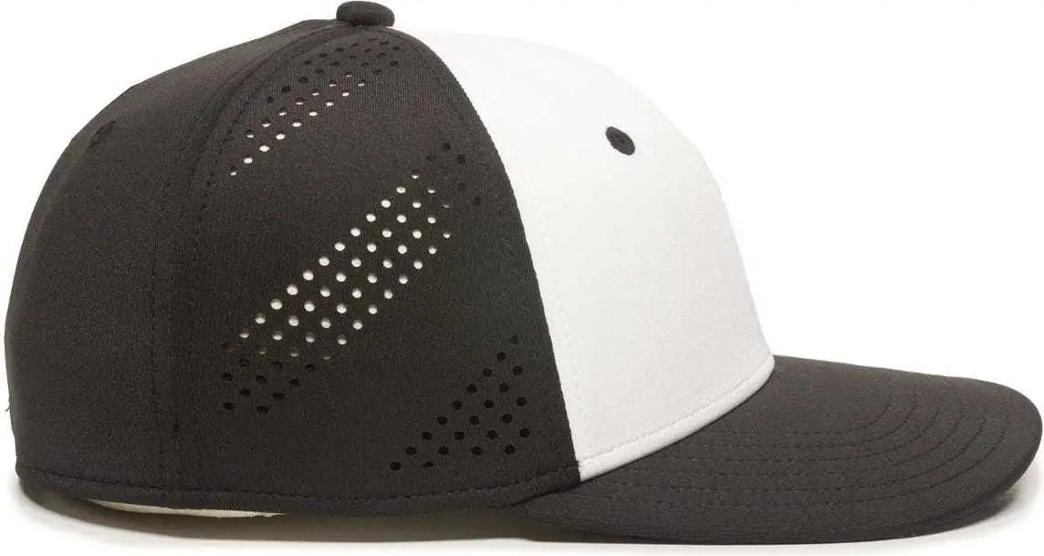 OC Sports AIR25 Flexible Fitting Cap - White Black Black