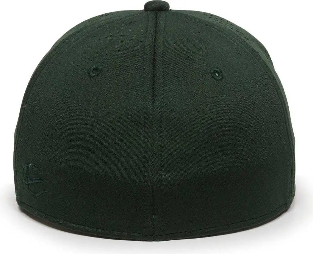 OC Sports AIR25 Flexible Fitting Cap - White Dark Green Dark Green