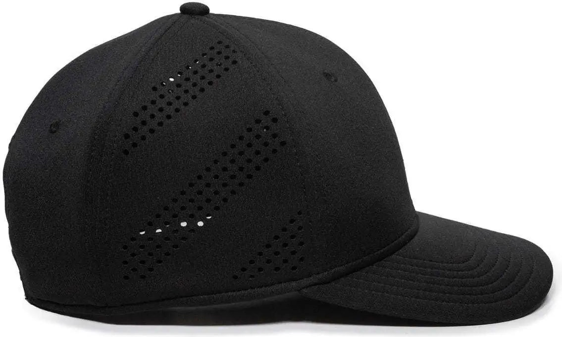 OC Sports AIR50 Proflex Adjustable Performance Cap - Black - Black / 6 7/8’’ - 7 1/2’’