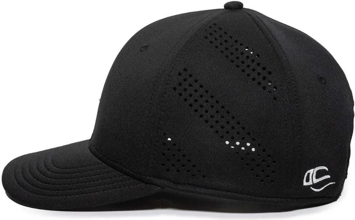 OC Sports AIR50 Proflex Adjustable Performance Cap - Black - Black / 6 7/8’’ - 7 1/2’’