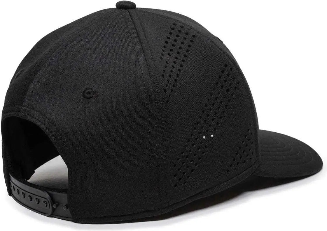 OC Sports AIR50 Proflex Adjustable Performance Cap - Black - Black / 6 7/8’’ - 7 1/2’’