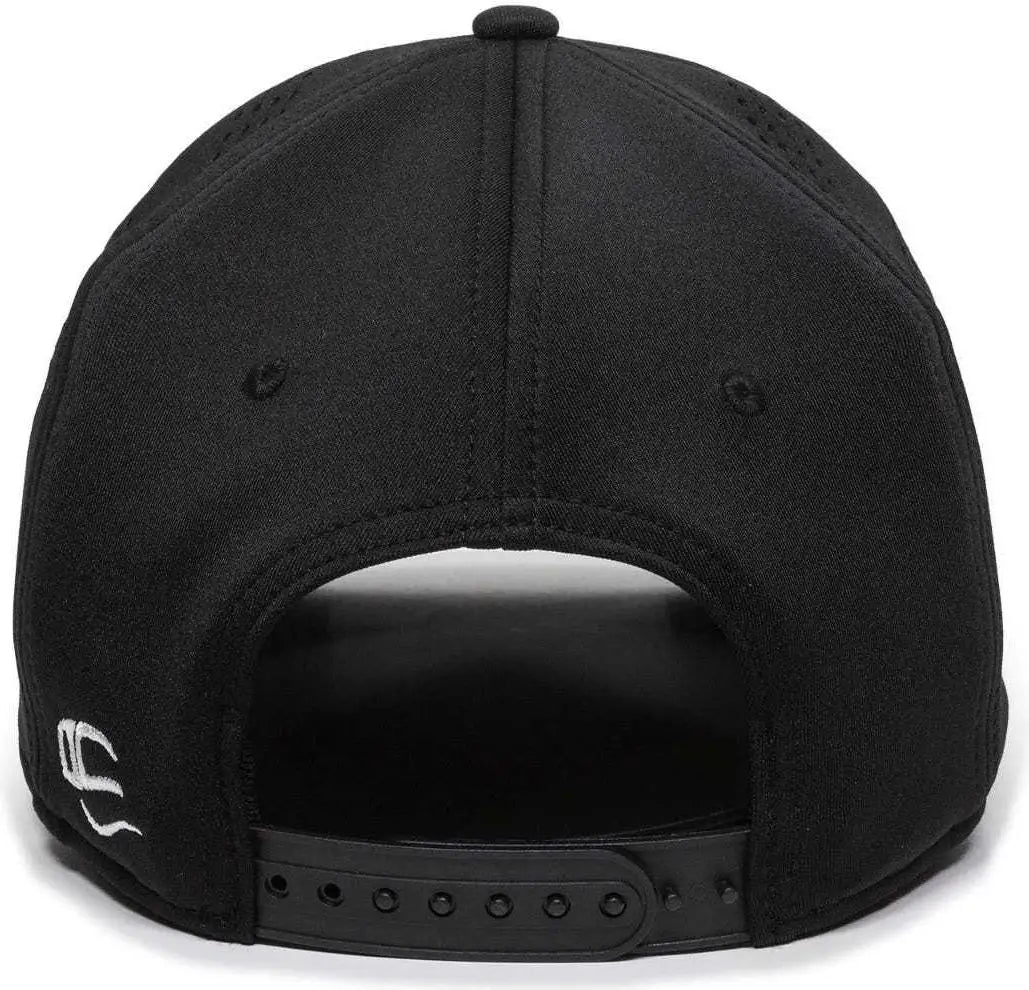 OC Sports AIR50 Proflex Adjustable Performance Cap - Black - Black / 6 7/8’’ - 7 1/2’’